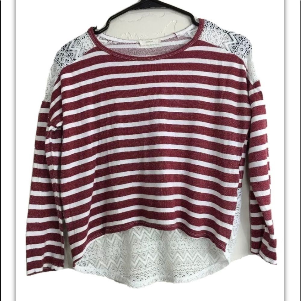 Girls youth Soprano hi-low striped top 7851